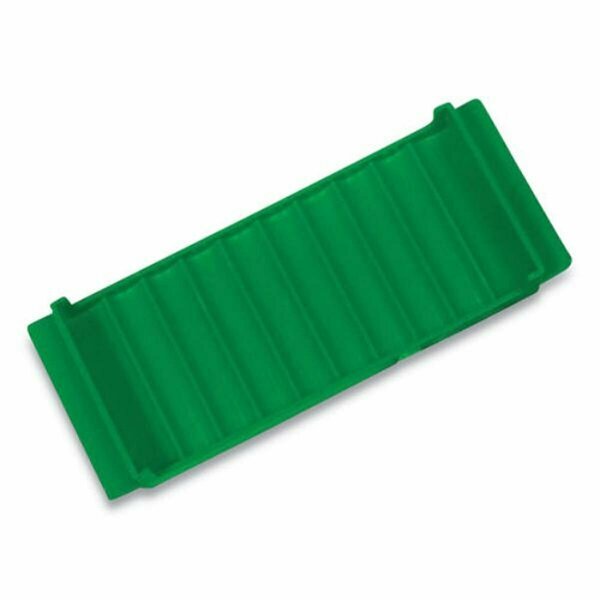 Compasion 1.19 x 3.2 x 9.02 in. Stackable Plastic Coin Tray, Green - Dimes - 10 Compartments CO3761194